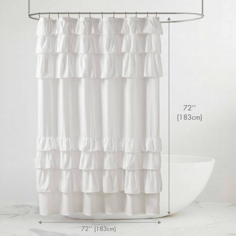 Madison Park Grace Ruffled Shower Curtain