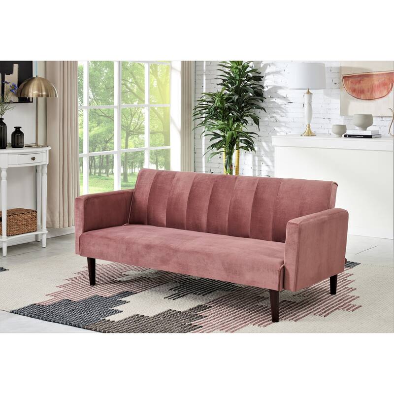 Container Furniture Srtip Convertible Velvet Sofa Bed