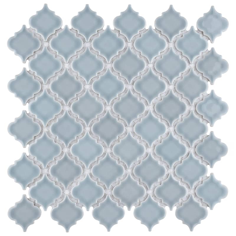 Merola Tile Hudson Tangier Slate 12-3/8" x 12-3/8" Porcelain Mosaic Floor and Wall Tile - Case (10 Tiles)