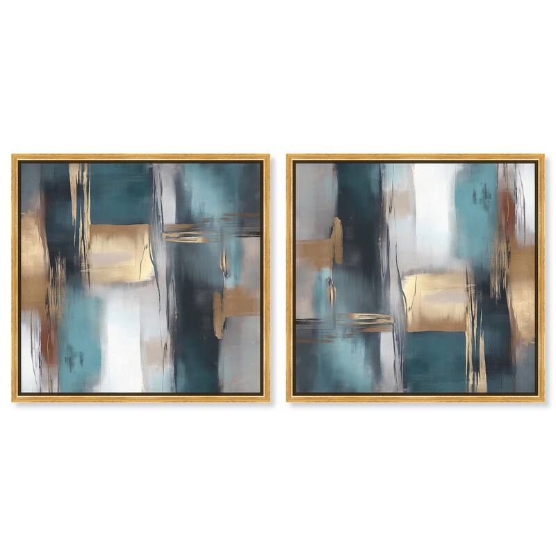 Beige and Cream I Canvas by Art Remedy - 30" x 36" - Black