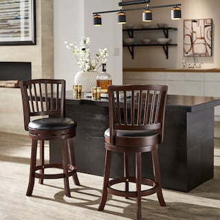 Menas Slat Black Swivel Chair by iNSPIRE Q Classic