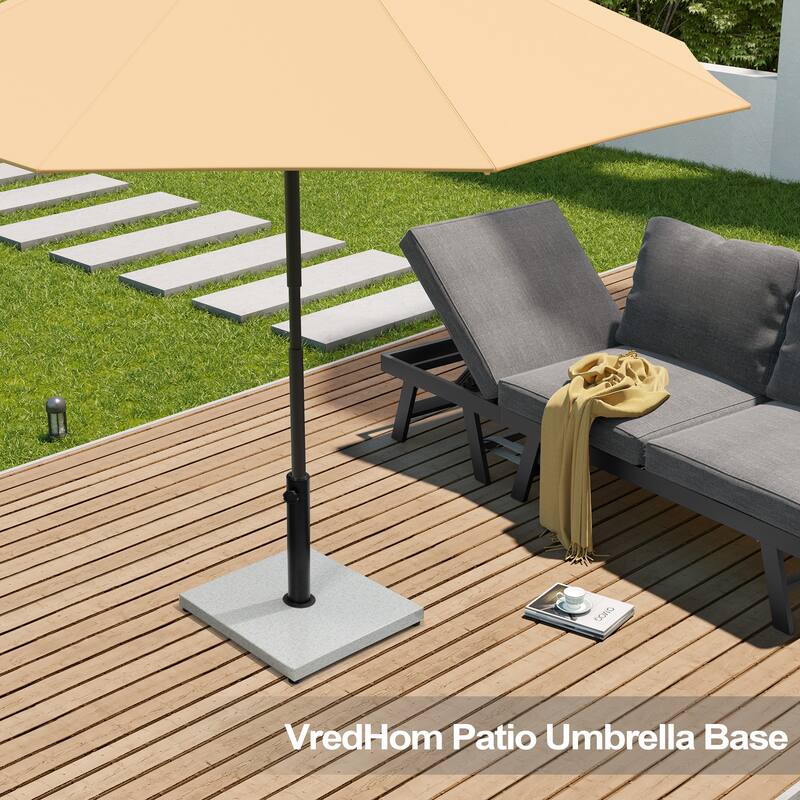 VredHom Outdoor Patio Market Umbrella Square Base Stand