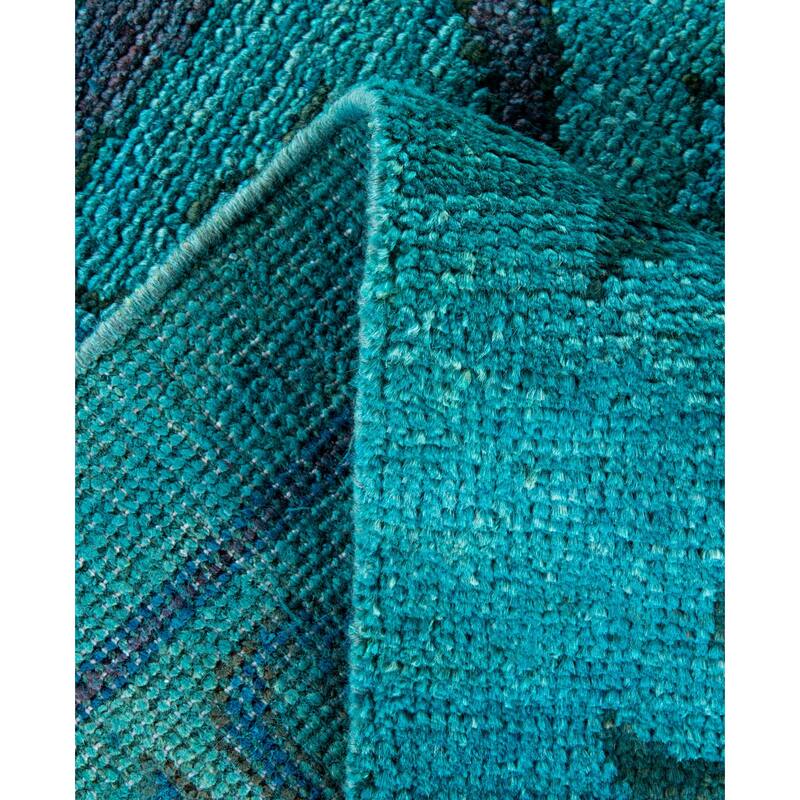 Overdyed One-of-a-Kind Hand-Knotted Area Rug - Green - 8' 3" x 9' 8"