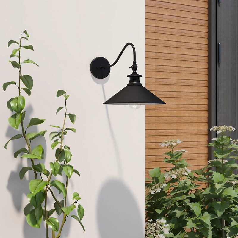 Black Barn Lights Outdoor Gooseneck Sconces Wall Lighting