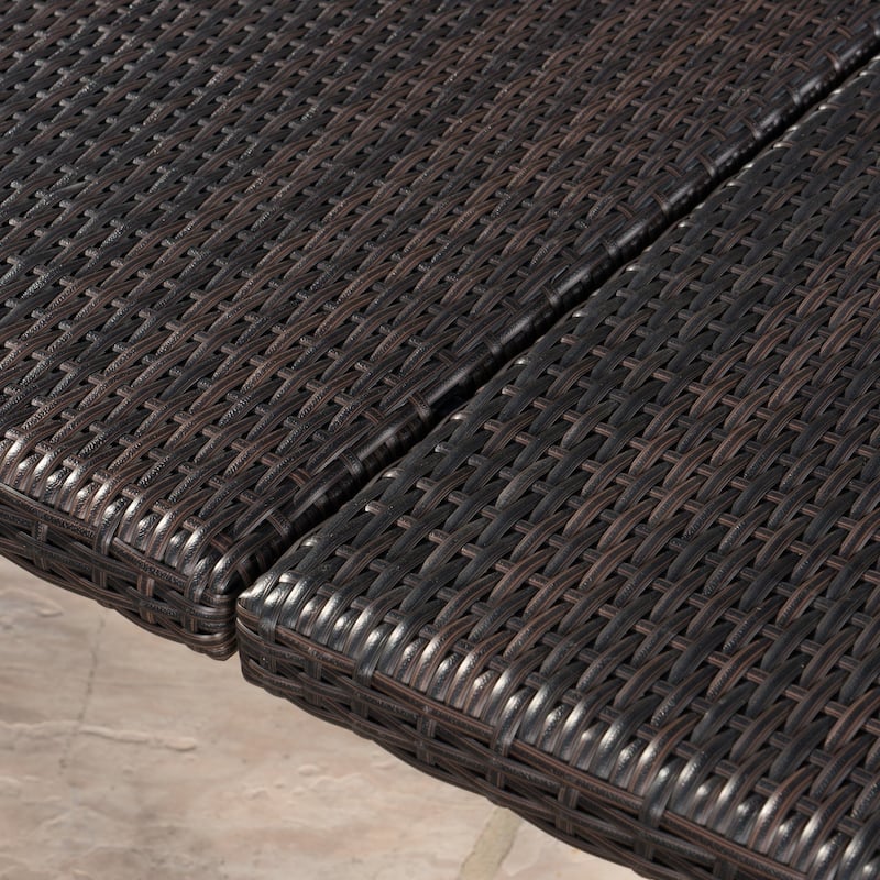 Arcade Outdoor 9-piece Square Wicker Dining Set with Cushions by Christopher Knight Home