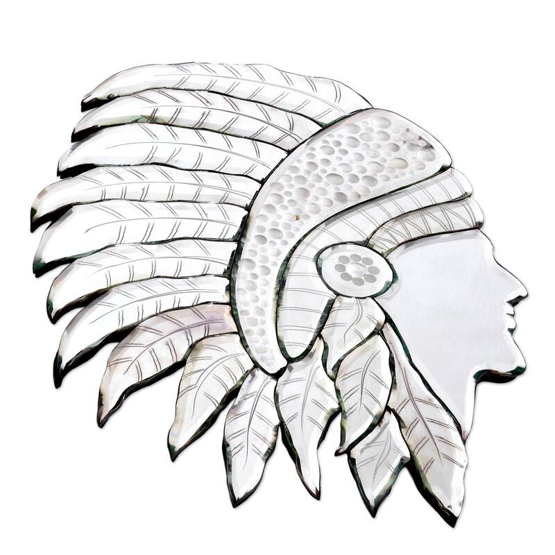 Novica Handmade Tribal Hero Glass Decorative Mirror