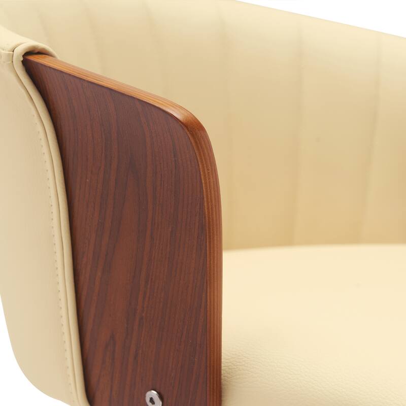 Diana Upholstered Wood Bar or Counter Height Swivel Stool