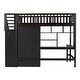 preview thumbnail 27 of 25, Twin Size Loft Bed with Bookshelf, Drawers, Desk and Wardrobe