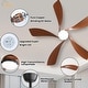 preview thumbnail 36 of 118, Sofucor 45/52 Inch Ceiling Fan with Remote & Lights Quiet DC Motor 5 Blade High CFM Modern Fan