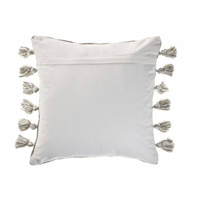 HomeRoots 20" X 20" Gray And Light Red Polyester Striped Zippered Pillow