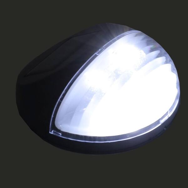 Sunnydaze Round Solar Mounted Led Fence Patio Deck Or Solar Mounted Led Fence Patio Deck