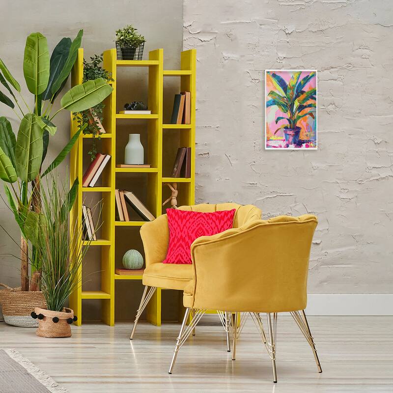 Stupell Vivid Saturated House Plant Framed Giclee Art Design By LSR Design Studio