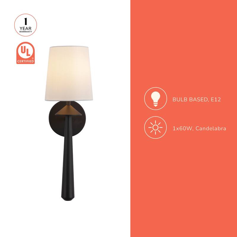 Alora Lighting WV497106 Bridgette 18" Tall Bathroom Sconce with Linen