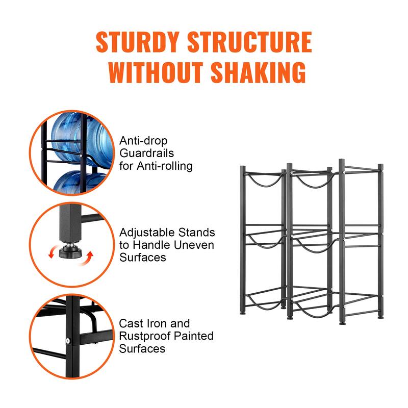 Water Jug Holder Heavy Duty Water Jug Rack for Kitchen, Office, Living Room