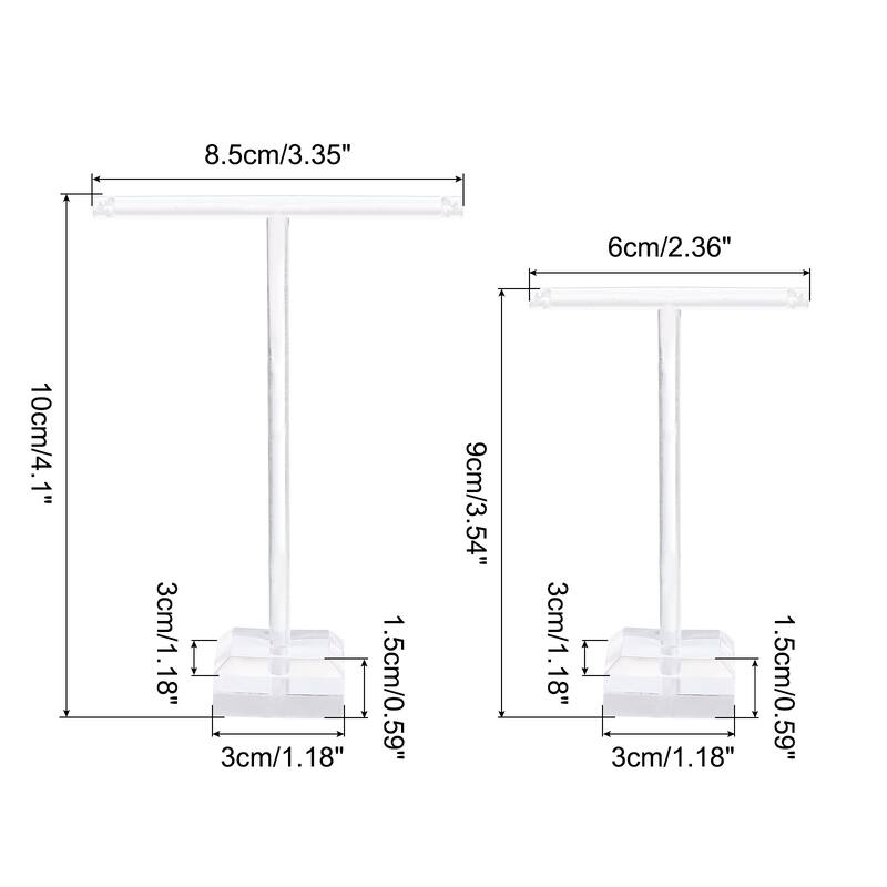 Earring Display Stands, 4pcs Earring Stand Storage Acrylic - Transparent