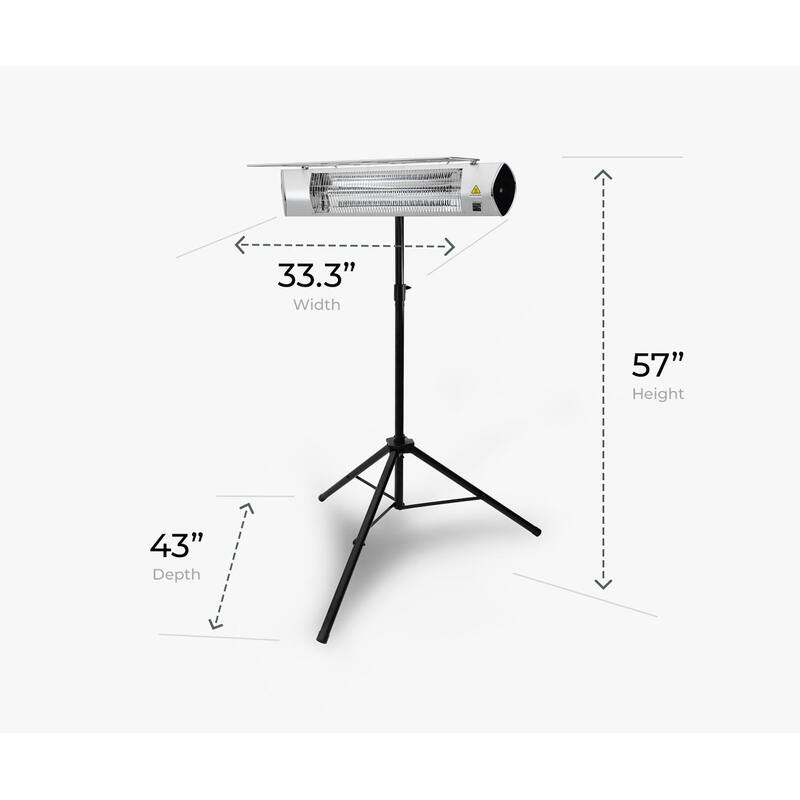 Kenmore Electric Patio Heater with Tripod and Remote