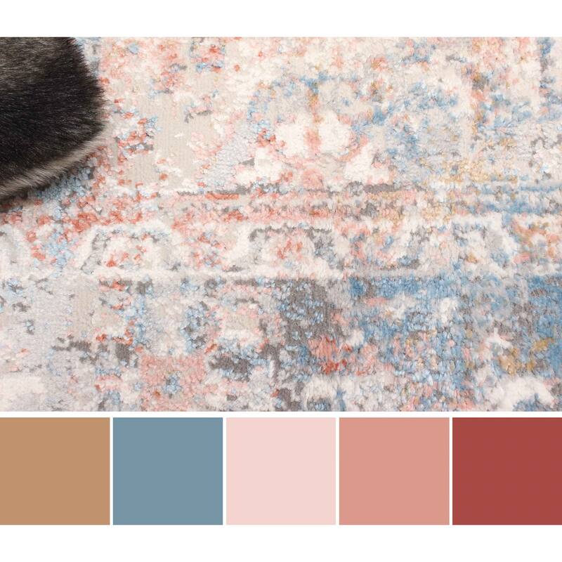 ECARPETGALLERY Machine Made Leila Ivory Area Rug