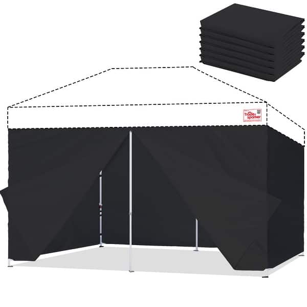 dimension image slide 0 of 3, Tradesparker 10x10/10x20 Canopy Sidewall Kit 3 Walls+1 Doorwall Fits Pop Up Tents