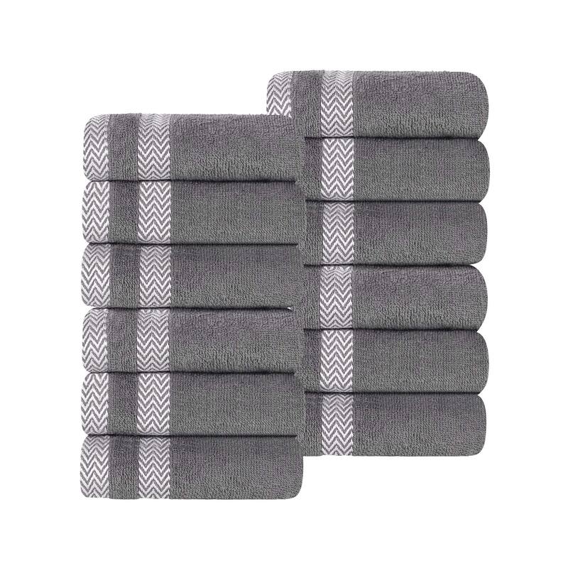 Superior Hays Cotton Medium Weight Face Towel Washcloth Set of 12