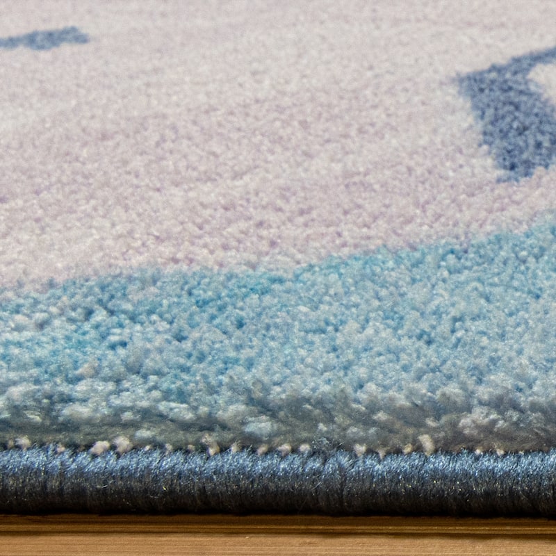 Licensed Disney Frozen Youth Novelty Polyester Non-Slip Stain Resistant Indoor Area Rug 3x5