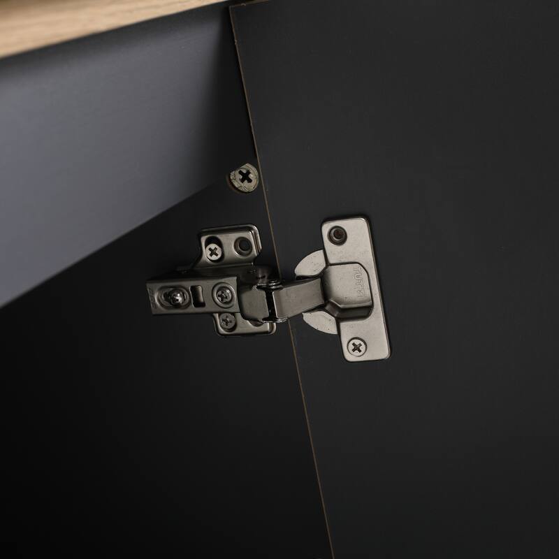 Modern 30 Inch Freestanding Bathroom Vanity Base with Soft-Close Doors and Storage Shelves - No Sink Included