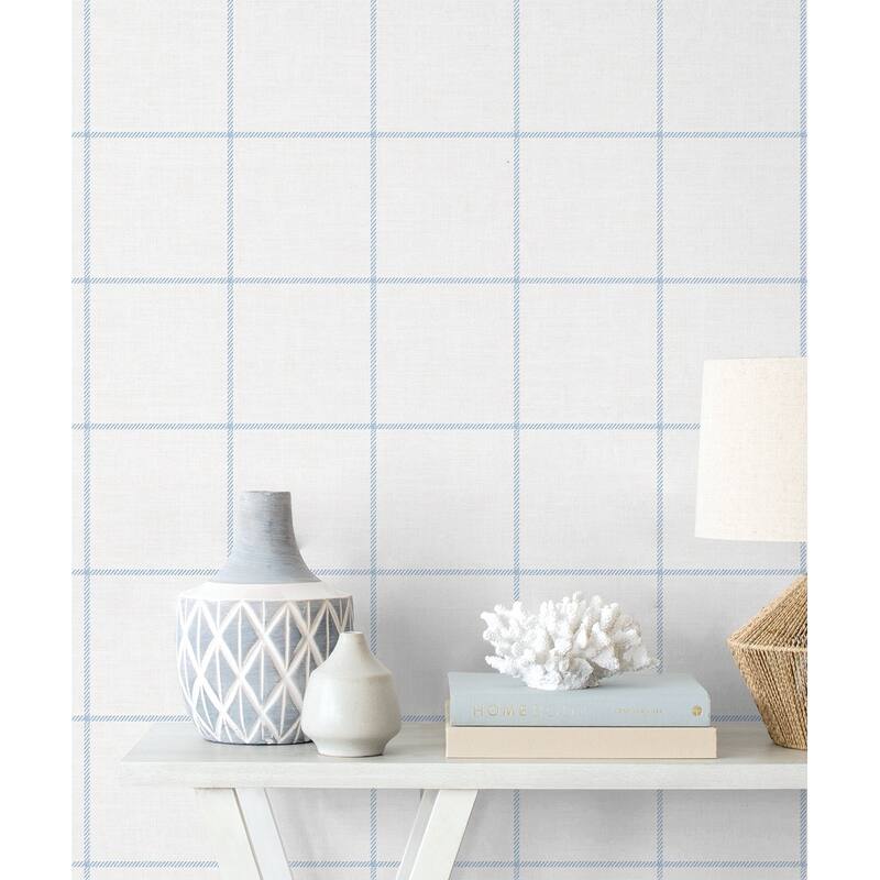 NextWall Classic Striped Check Peel and Stick Wallpaper