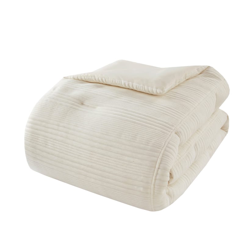Intelligent Design Sawyer Ivory 3 Piece Knitted Jersey Comforter Set