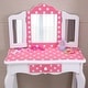 preview thumbnail 6 of 9, Kids Three-Fold Mirror Dressing Table Vanity Table Set