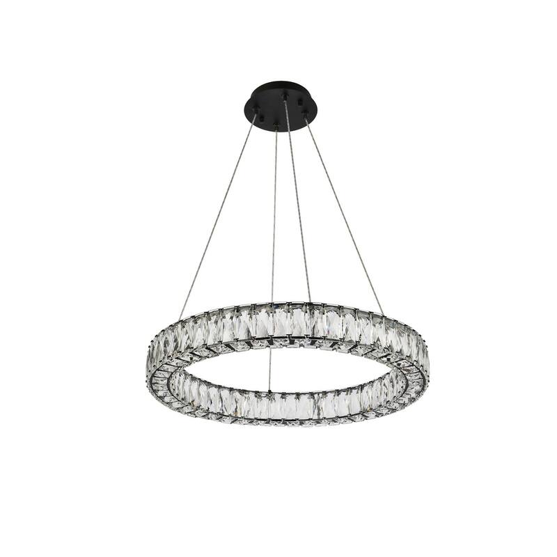 Indigo Home LED round Single pendant in black