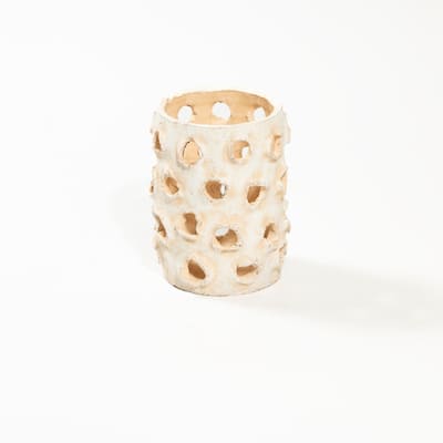 Small Clay Tabletop Accent Decoration - 13" - Cream