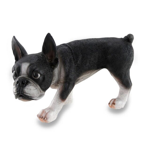 boston terrier puppy statue