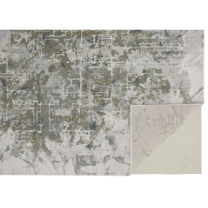 Sota Distressed Abstract Modern Non Skid Stain Resistant Woven Durable Area Rug By HomeRoots - 8' x 10'