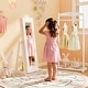 preview thumbnail 15 of 18, Gymax Swivel Kids Jewelry Cabinet w/ Lights Full-Length Mirror &