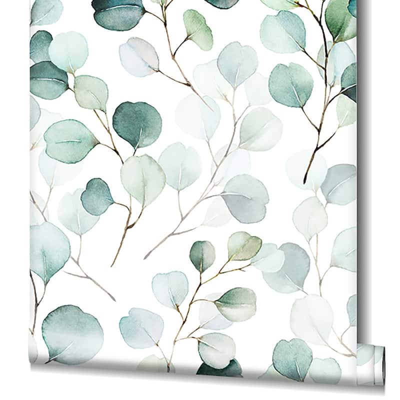 Galerie Wallcoverings Flora Eucalyptus Trailing Leaf Vinyl on Non-woven Matte Wallpaper Roll