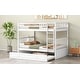 preview thumbnail 46 of 76, Bunkbeds Convertible 2 Beds, Wooden Bunk Bed with Ladder
