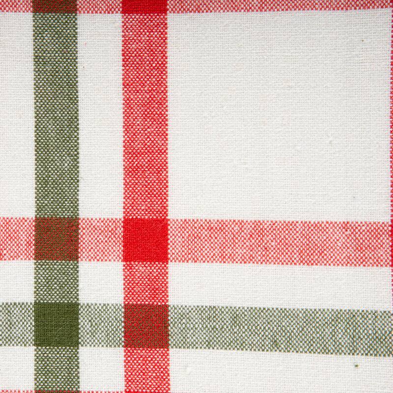 DII Nutcracker Plaid Tablecloth