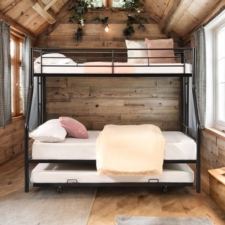 Metal Twin Over Full Bunk Bed Kids Bed with Trundle,Kids Bed Design