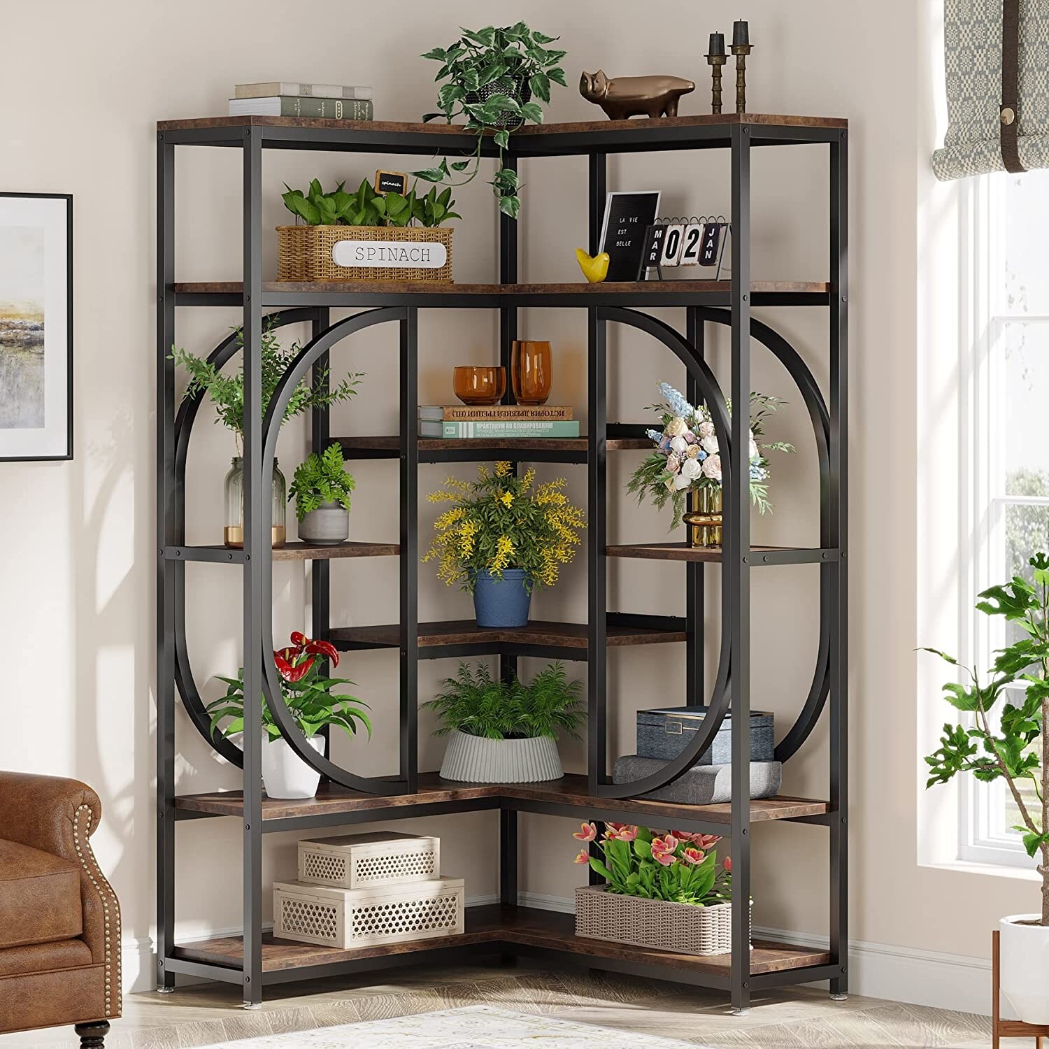 L shaped bookcase sale