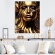 preview thumbnail 1 of 6, Designart 'Woman With Black And Gold Butterflies I' Woman Butterfly Metal Wall Art