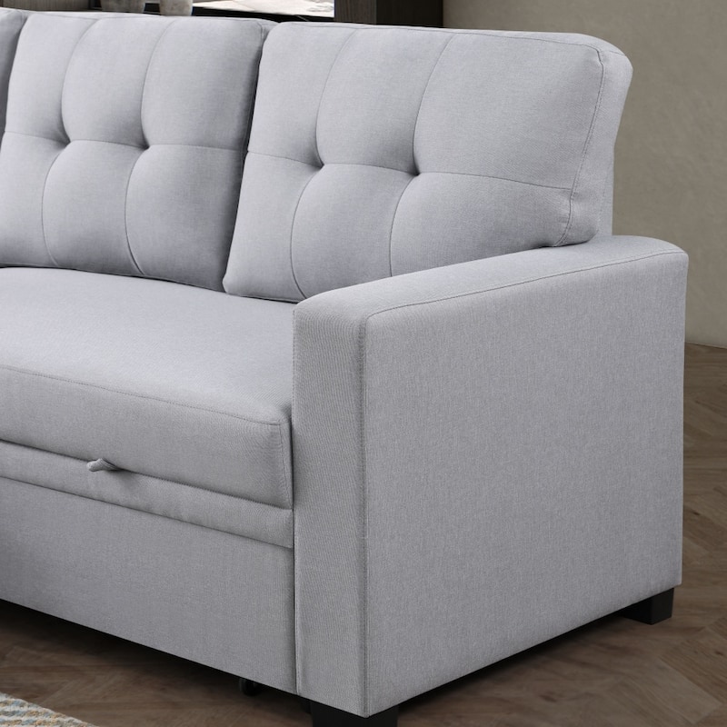 Modern Living Room Modular Sofa with Pull-out Bed and Hidden Storage