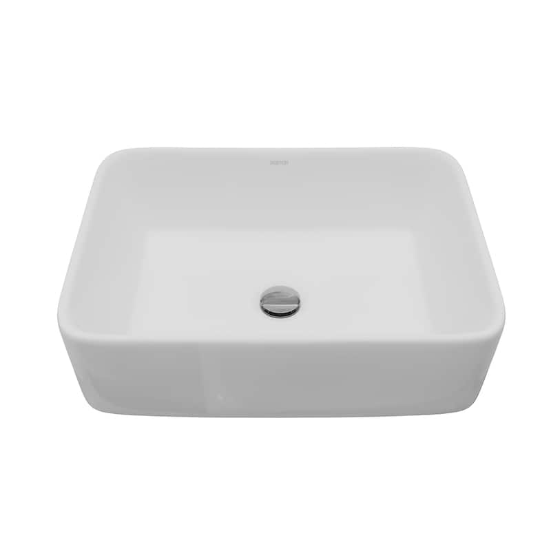Karran Valera 19" Vitreous China Vessel Bathroom Sink in White - White