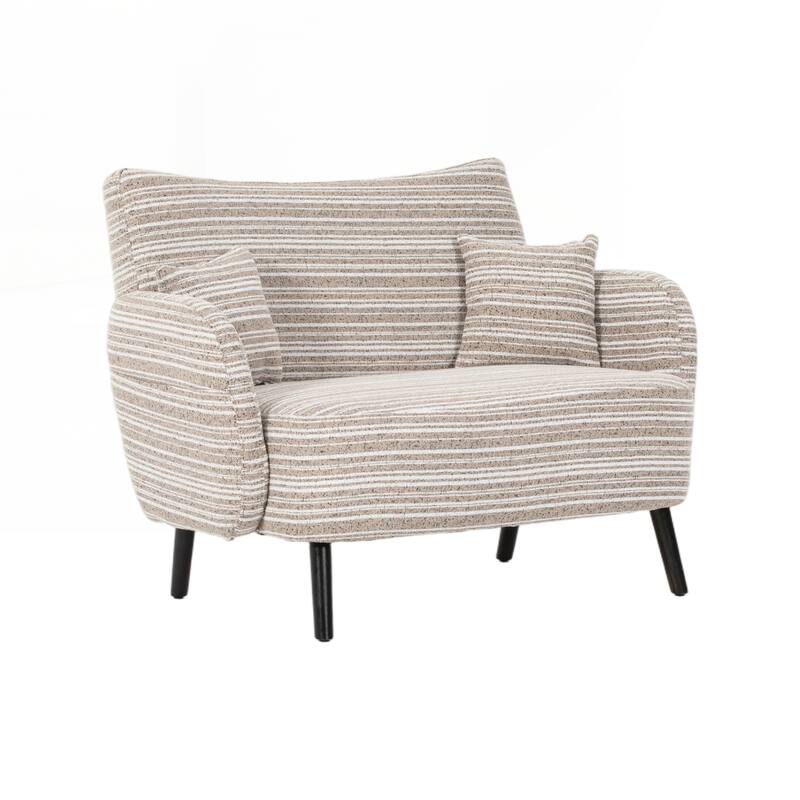 Modern style two-seater sofa with ultra-comfortable armrests, armrest pillows