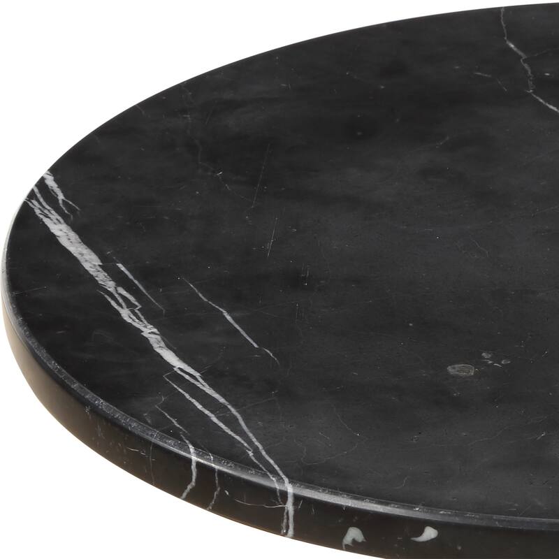 Marble End Accent Table - 24" - Black