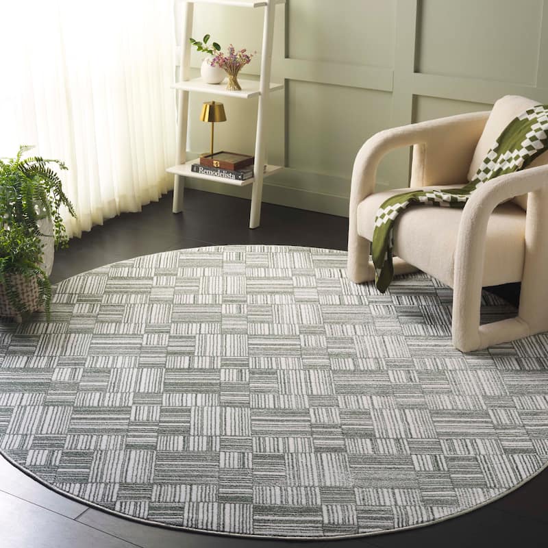 SAFAVIEH Orchard Dorthy Vintage Rug - 6'7" Round - Green/Ivory