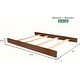 preview thumbnail 2 of 3, Evolur Convertible Crib Wooden Full Size Bed Rail in Walnut