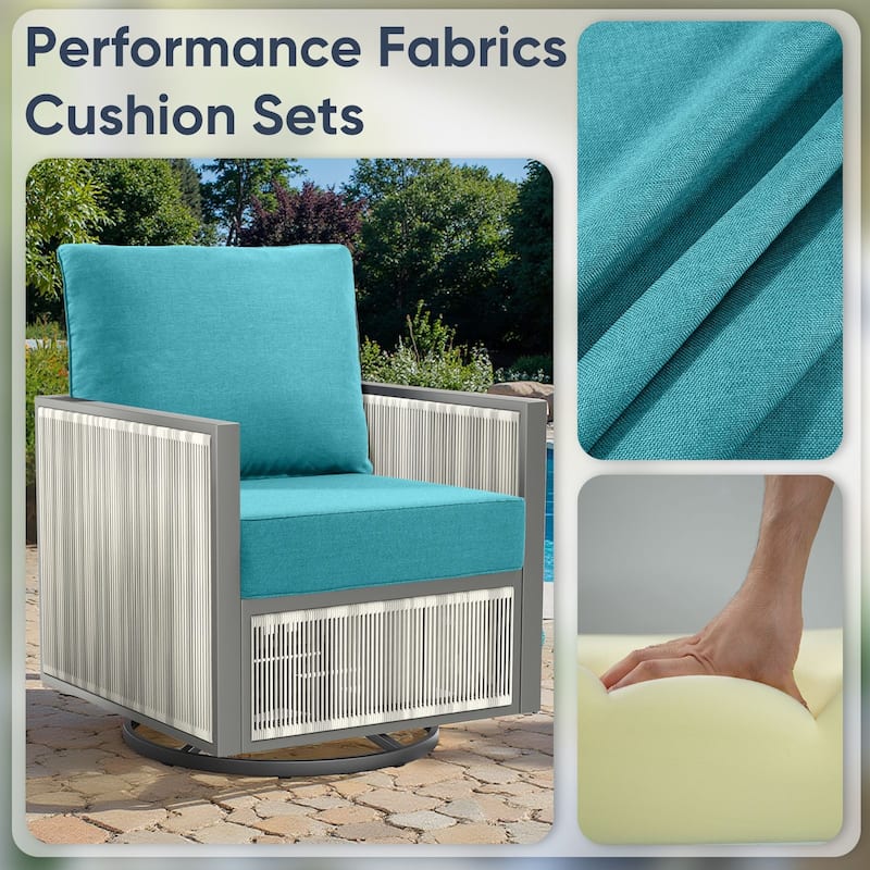 2 Pairs 6 Inch Seat Back Cushion for Chair, Sofa