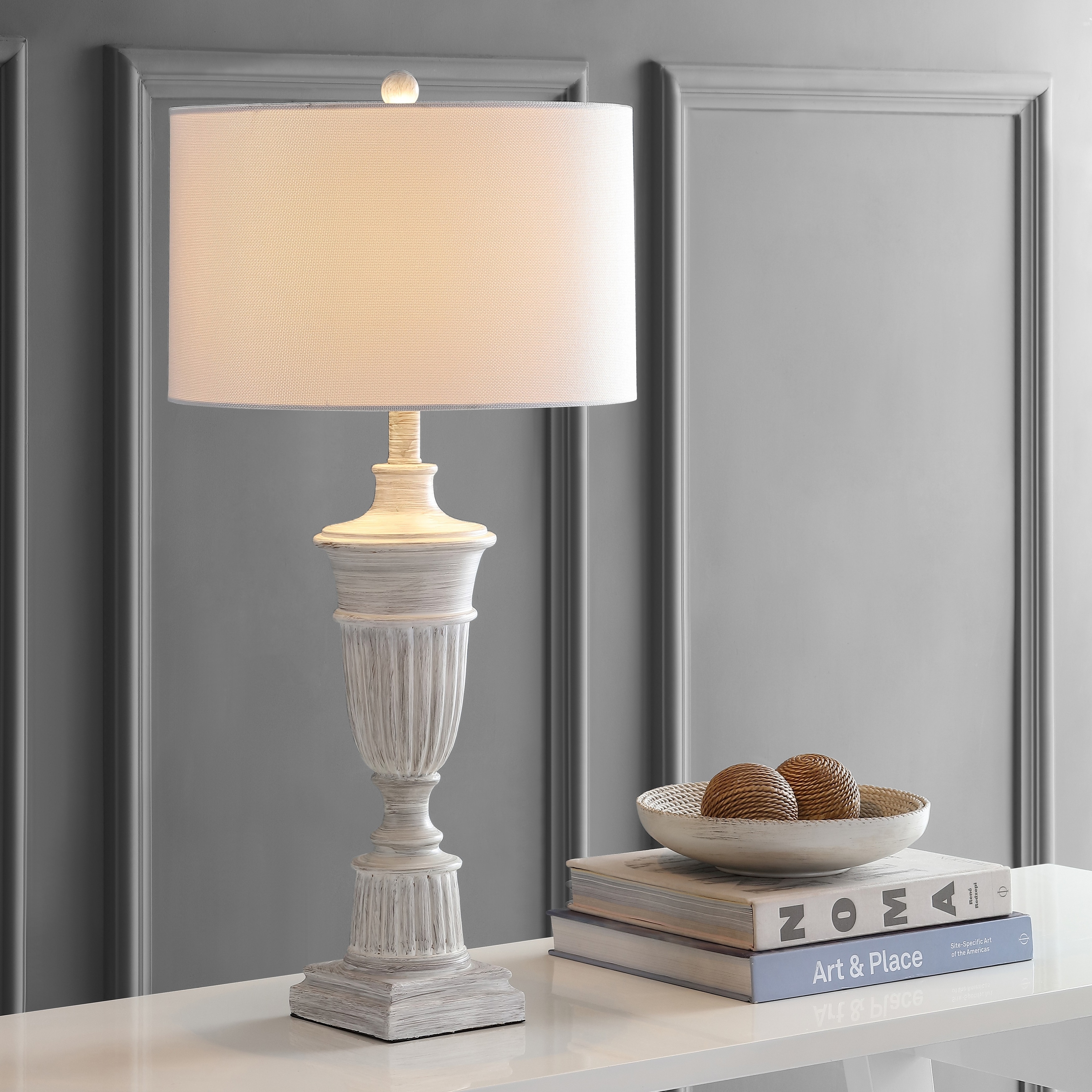Safavieh Lighting 31 Inch Kylen White Led Table Lamp Set Of 2 15 X15 X31 Overstock 27123755