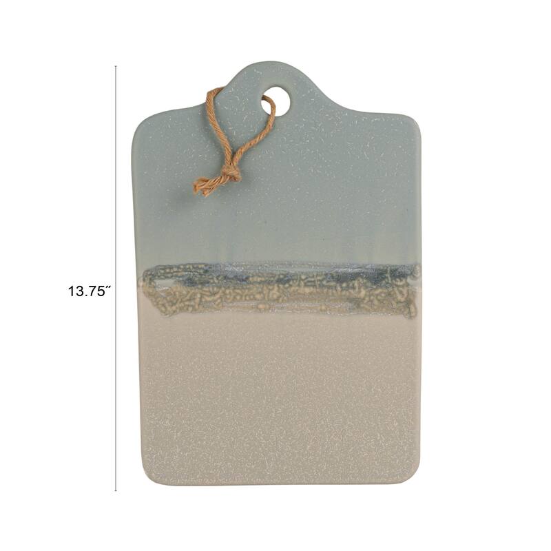 Stoneware Cheese Serving Board with Jute Tie - 13.75" L x 7.75" W