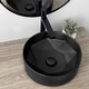 preview thumbnail 12 of 22, STYLISH 16 inch Round Vessel Porcelain Bathroom Sink - 16" x 16 x 5 1/2"