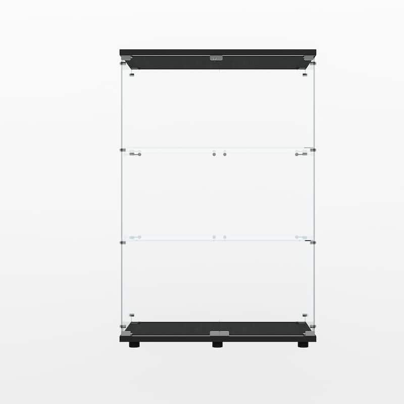 Glass Display Cabinet,Wine Cabinet,Storage Cabinet,File Cabinet,With Battery-Powered Paipai Light,Adjustable Floor Feet